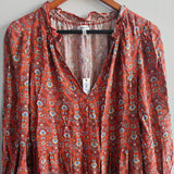 Max Studio Long-Sleeved Tiered Maxi Dress