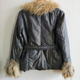 Vintage Fur Trimmed Belted Jacket