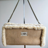 Vintage UGG Suede & Shearling Hand Muff Purse