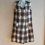 Vintage Plaid Jumper Dress