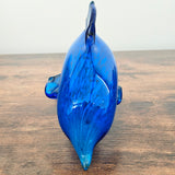 Hand-Blown Murano-Style Dolphin Sculpture
