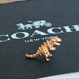 COACH Skeletal Rexy CZ Stud Earrings
