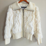 Vintage WILSONS LEATHER Maxima Rabbit Fur Bomber Jacket