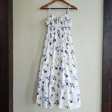 WAYF Wisteria Floral Tiered Midi Dress