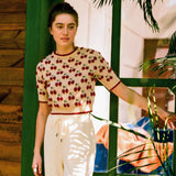 CIDER Cropped Cherry Sweater