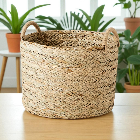 Braided Grass Storage Basket