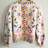 Paisley Knit Cardigan Sweater