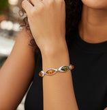 Vintage Baltic Amber SS Bracelet