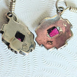 Vintage SS Garnet Necklace & Earrings Set