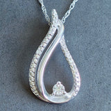 Diamond Teardrop Pendant Necklace