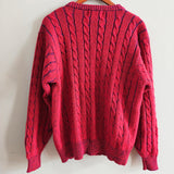 Vintage Cable-Knit Cardigan Sweater