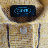 CIDER Floral Knit Polo Sweater