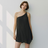 MICHAEL KORS Gauze One-Shoulder Mini Dress