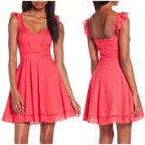 BB Dakota Eyelet Fit & Flare Dress