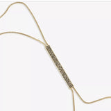 LUCKY BRAND Pave Bar Lariat Necklace