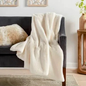 Lush Faux Fur Throw Blanket