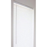 33"W x 64"L White Cordless Light Filtering Vinyl Mini Blind