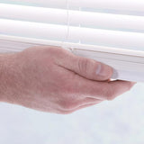 33"W x 64"L White Cordless Light Filtering Vinyl Mini Blind