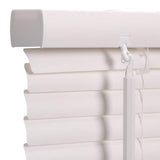 33"W x 64"L White Cordless Light Filtering Vinyl Mini Blind