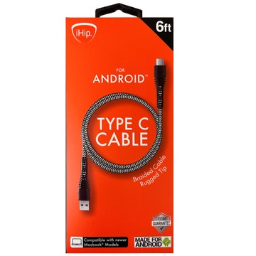 6' Braided USB Cable, Type C