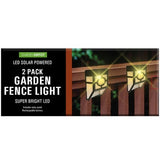 LED Solar Fence Lights, 2 Pack