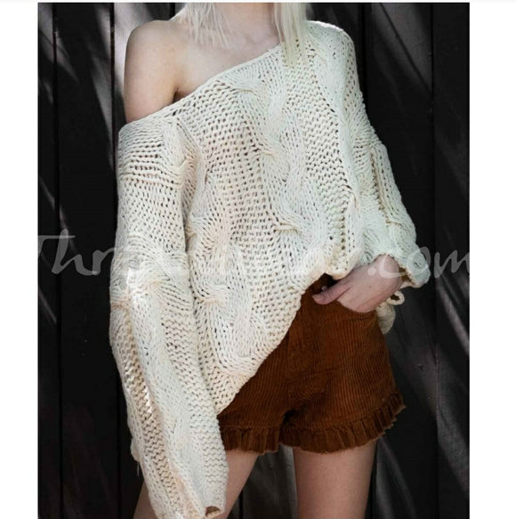 Hand-made Cable Knit Sweater