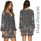 FREE PEOPLE Floral Peasant Dress