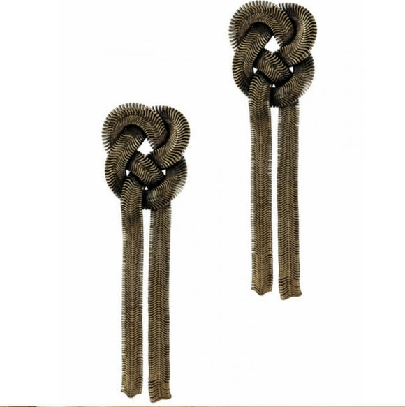 Antiqued Knit Earrings