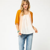 Silky Color Blocked Blouse
