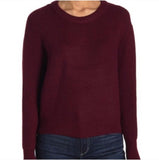 ELODIE Burgundy Crew Neck Sweater