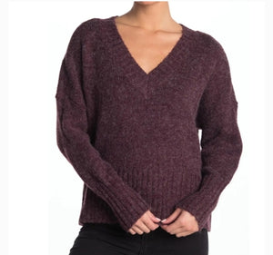 Abound: Fuzzy V-neck Sweater