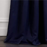 Navy Lush Insulated Blackout Curtain Panels, 2 Pk