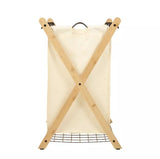 Bamboo 3-Bag Laundry Sorter
