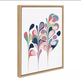 Abstract Floral Framed Wall Canvas