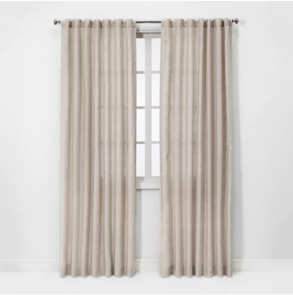 Linen Light Filtering Curtain Panel