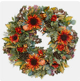 30" Fall Harvest Sunflower Wreath