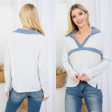 Plus Waffle Knit Top