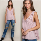 Washed Babydoll Top