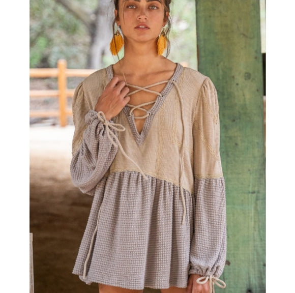 Laced Tunic Top