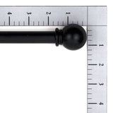 Black Ball Single Telescoping Curtain Rod