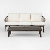 Risley Hand-woven Outdoor Rope Sofa w/Coffee Table