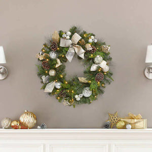 30" Decorated LED Wreath