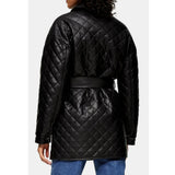 Topshop: Quilted Vegan Leather Jacket