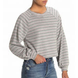 LUSH Striped Balloon Sleeve Top