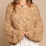 Draped Chunk Knit Sweater