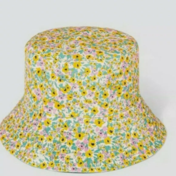 Girls' Reversible Floral Bucket Hat