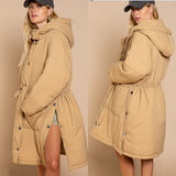 Hooded Side Snap Coat