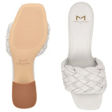 MARC FISHER Square-toe Woven Sandals