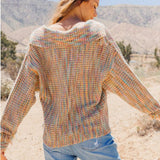 Fringed Rainbow Sweater