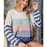 Lightweight Color Block Sweater